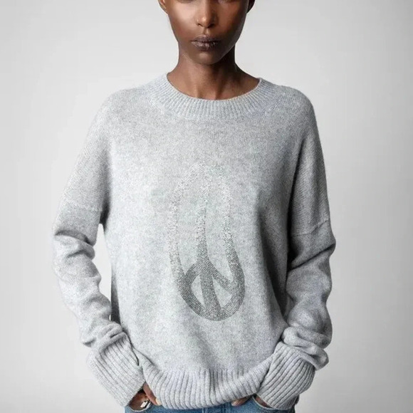 Zadig & Voltaire 100% Cashmere Starry Peace Sweater - Picture 1 of 7